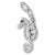 Mermaid On Seahorse charm in Sterling Silver hide-image