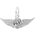 Pilot'S Wings Charm In 14K White Gold