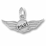 Pilot'S Wings charm in Sterling Silver hide-image