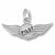 Pilot'S Wings charm in 14K White Gold hide-image