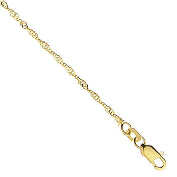 14K Yellow Gold Basix Singapore Chain