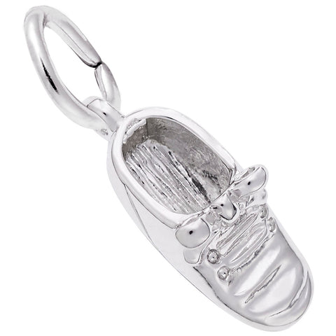 Babyshoe Charm In 14K White Gold