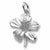 Hibiscus charm in 14K White Gold hide-image