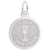 Holy Communion Charm In 14K White Gold