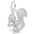 Squirrel Charm In 14K White Gold