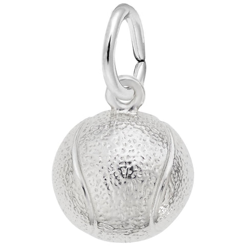 Tennis Ball Charm In 14K White Gold