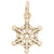 Snowflake Charm in Yellow Gold Plated