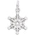 Snowflake Charm In 14K White Gold