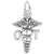 O T Charm In 14K White Gold