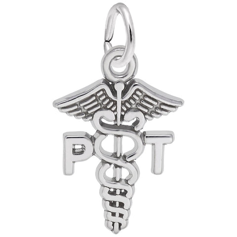 P T Charm In Sterling Silver