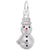 Snowman Charm In 14K White Gold