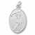 Female Golfer charm in Sterling Silver hide-image