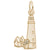 Cape Florida, Fl. Lt. House Charm in Yellow Gold Plated