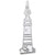 Boston Harbor,Ma Light House Charm In 14K White Gold
