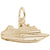 Cruise Ship Charm in Yellow Gold Plated