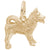 Akita Charm in Yellow Gold Plated