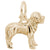 Mastiff Charm in Yellow Gold Plated