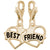 Best Friends Charm in Yellow Gold Plated