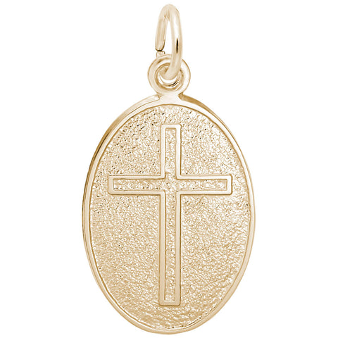 Cross Charm in Yellow Gold Plated