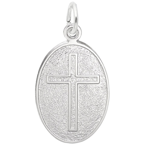 Cross Charm In Sterling Silver