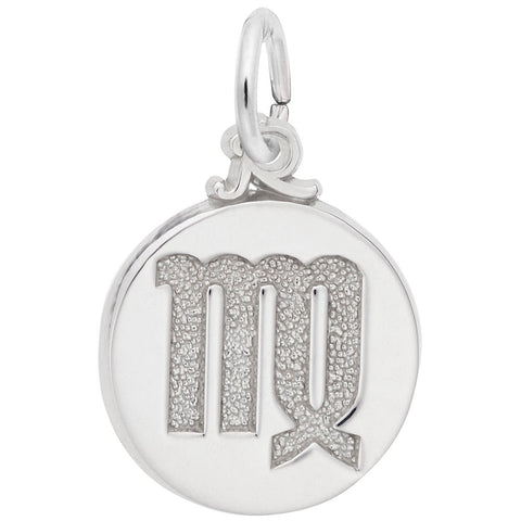 Virgo Charm In Sterling Silver