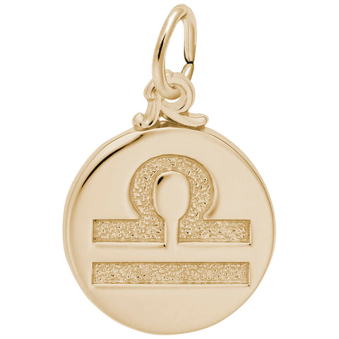 Libra Charm in Yellow Gold Plated