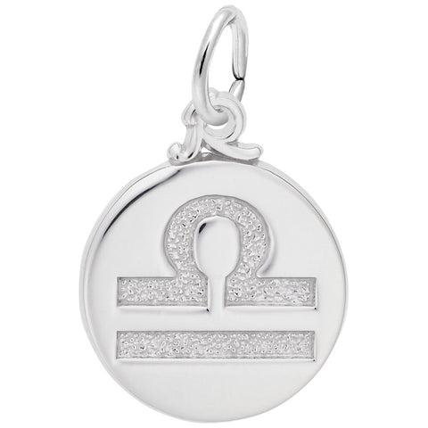 Libra Charm In 14K White Gold