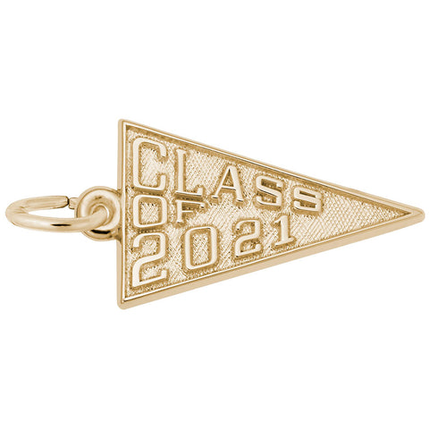 Class Of 2021 Charm in Yellow Gold Plated