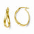 14k Yellow Gold Polished Hoop Earrings