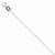 14K White Gold Carded Cable Rope Chain