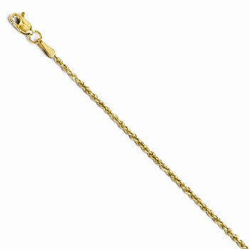 14K Yellow Gold Diamond-Cut Rope Chain