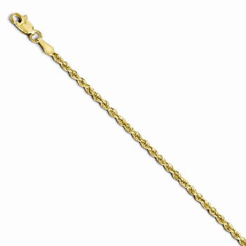 14K Yellow Gold Diamond-Cut Rope Chain
