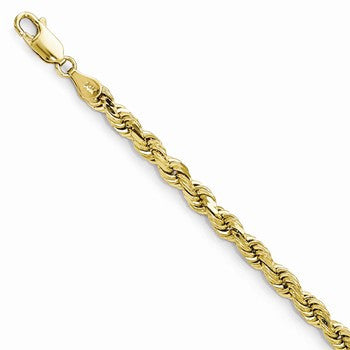 14K Yellow Gold Diamond-Cut Rope Chain