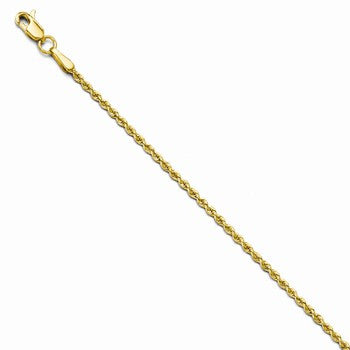 14K Yellow Gold Solid Rope Chain