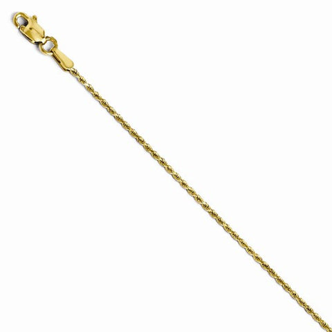 14K Yellow Gold Diamond-Cut Rope Chain Bracelet
