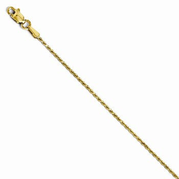 14K Yellow Gold Diamond-Cut Rope Chain