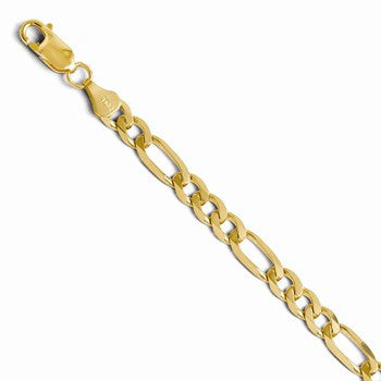 14K Yellow Gold Flat Figaro Chain