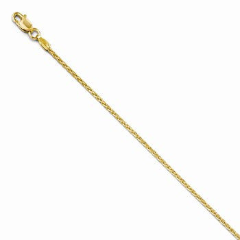 14K Yellow Gold Diamond-Cut Wheat Chain