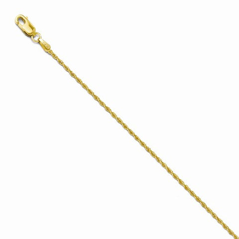 14K Yellow Gold Pendant on Rope Chain