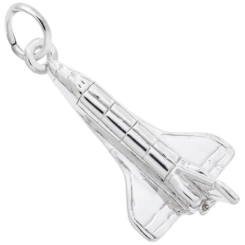 Shuttle Charm In Sterling Silver