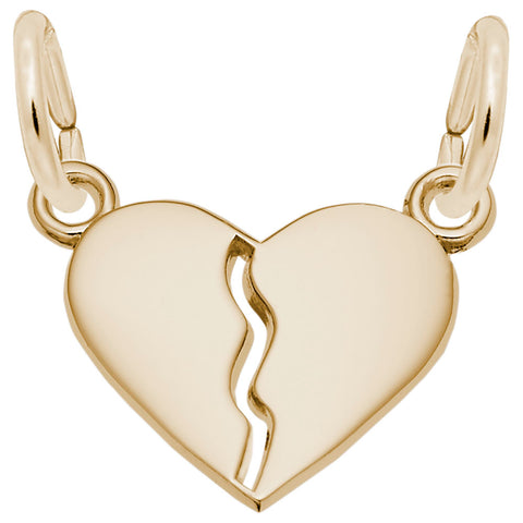 Heart Charm in Yellow Gold Plated