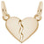 Heart Charm in Yellow Gold Plated