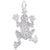 Frog Charm In 14K White Gold