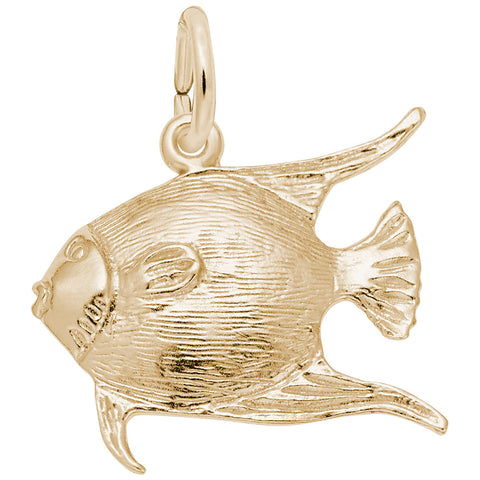 Angelfish Charm in Yellow Gold Plated