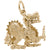 Dragon Charm in Yellow Gold Plated