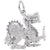 Dragon Charm In 14K White Gold