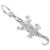 Alligator Charm In 14K White Gold