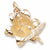 Hibiscus charm in Yellow Gold Plated hide-image