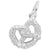 Pretzel Charm In 14K White Gold