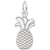 Pineapple Charm In 14K White Gold